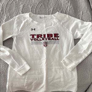 Tribe Volleyball Under Armour White and Red Volleyball Pullover Size Large